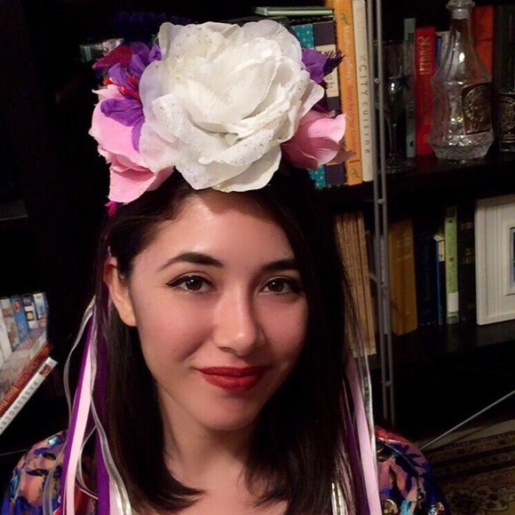 Frida inspired flower crown. main image 4